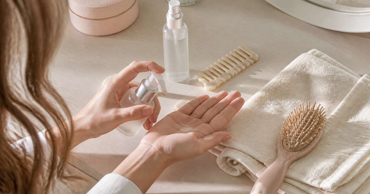 Accessoires et soins légers pour une routine anti-frisottis